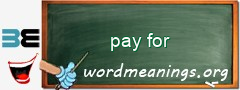 WordMeaning blackboard for pay for